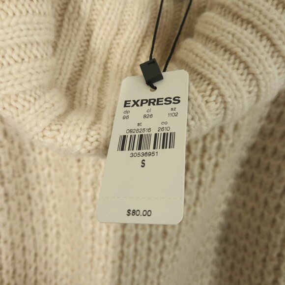 Express Chunky Knit Cowl Neck Sweater - Picture 3 of 6